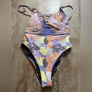 Maaji reversible one piece bathing suit sz L
